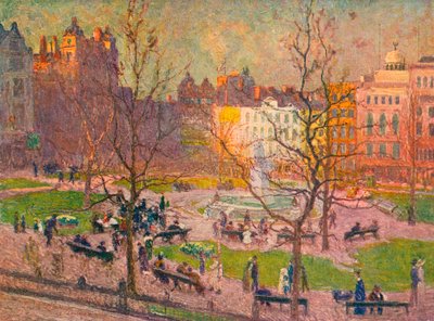 Märzsonne, Leicester Square, um 1914 von Emile Claus