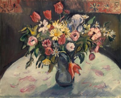 Blumen (Tulpen und Gänseblümchen) von Emile Othon Friesz