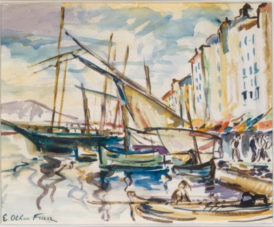 Hafen von Toulon von Emile Othon Friesz