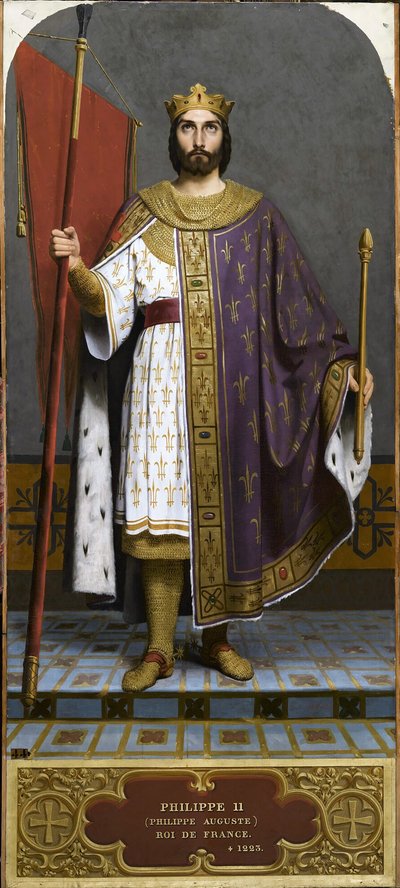 König Philipp II. von Frankreich 1165-1223, 1840er von Emile Signol