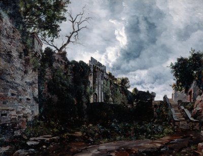 Haupttor des Château de Clisson, 1884 von Emmanuel Lansyer