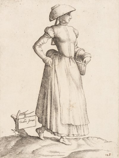 Kostümplatte: Galla Serva, ca. 1557-58 von Enea Vico