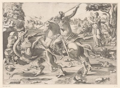 Sankt Georg und der Drache von Enea Vico