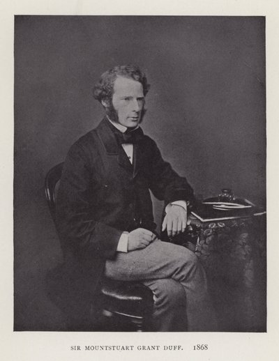 Sir Mountstuart Grant Duff, 1868 von English Photographer