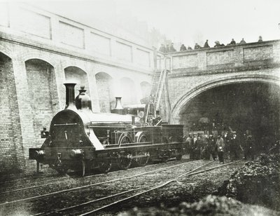 Stafford Street, experimentelle Lokomotive, 1862 von English Photographer