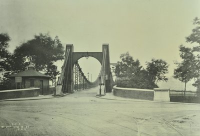 Ansicht der alten Lambeth Bridge, 1897 von English Photographer