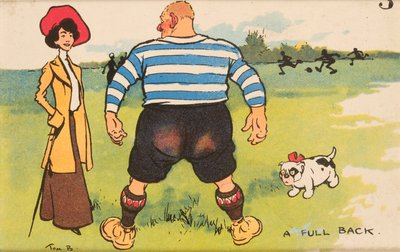 Ein Verteidiger, montierte Postkarte von English School