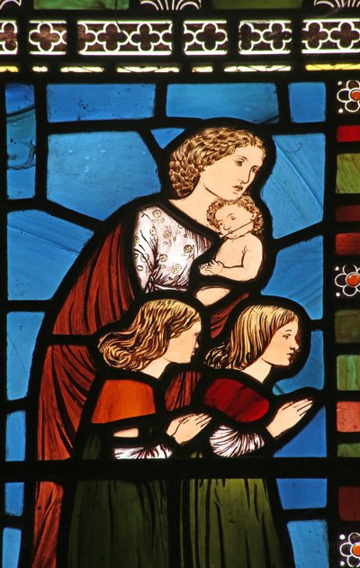 Anwesend bei der Segnung der Kinder durch Christus von English School