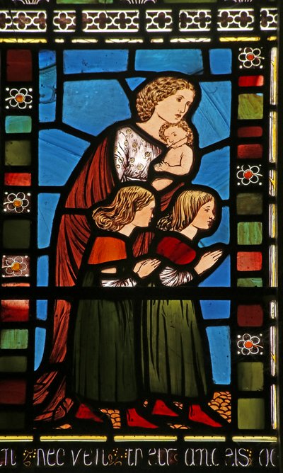 Anwesend bei der Segnung der Kinder durch Christus von English School