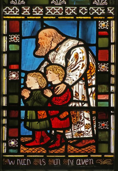 Anwesend bei der Segnung der Kinder durch Christus von English School