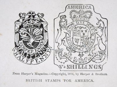 Britische Briefmarken für Amerika von English School