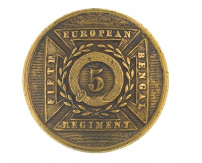 Knopf, Offizier, 5. Bengalisches Europäisches Regiment, 1858-1860 von English School