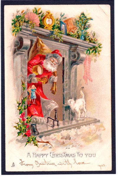 Weihnachtspostkarte, 1903 von English School