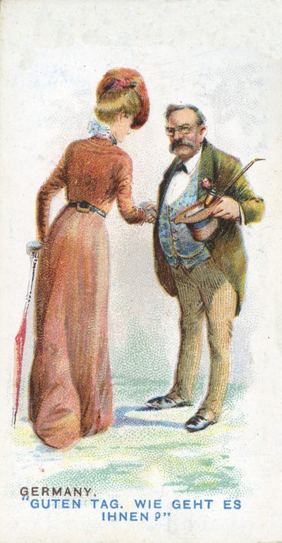 Übliche Begrüßung in Deutschland, 1907 von English School