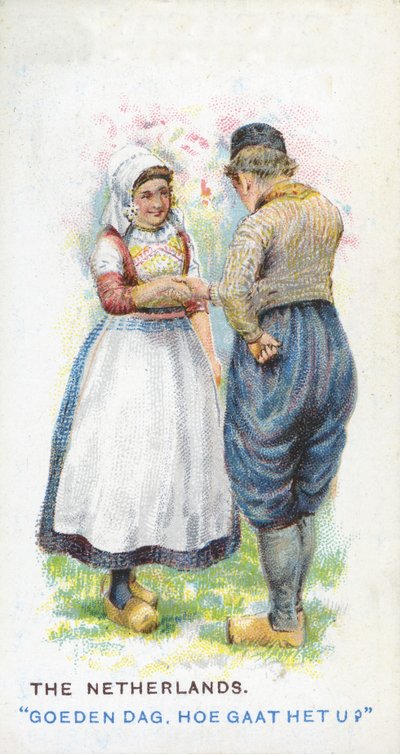 Übliche Begrüßung in den Niederlanden, 1907 von English School