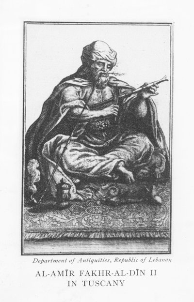 Emir Fakhr-al-Din II (Gravur) von English School