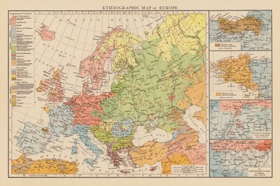 Ethnographische Karte von Europa von English School