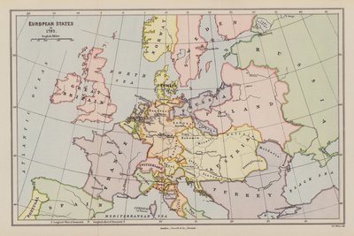 Europäische Staaten im Jahr 1792 von English School