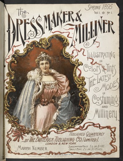 Vorderseite. Die Schneiderin und Modistin. 1895 von English School