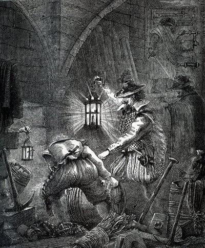 Pulververschwörung: Verschwörung der Katholiken (Gravur) von English School