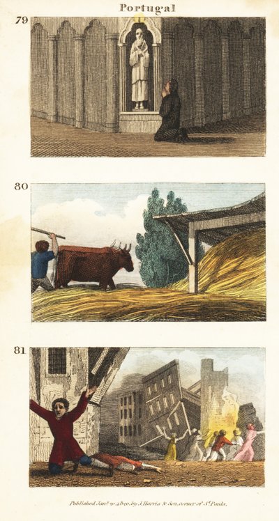 Historische Ansichten von Portugal von English School