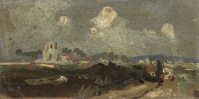 Landschaft mit Kirche von English School