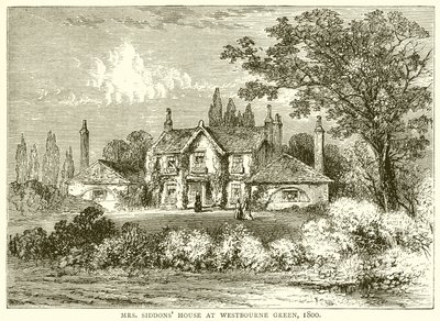 Mrs. Siddons Haus in Westbourne Green, 1800 von English School