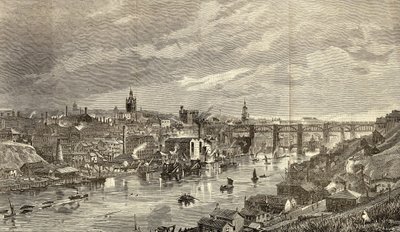Newcastle upon Tyne im Jahr 1887 von English School