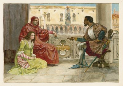 Othello spricht mit Desdemona und ihrem Vater von English School