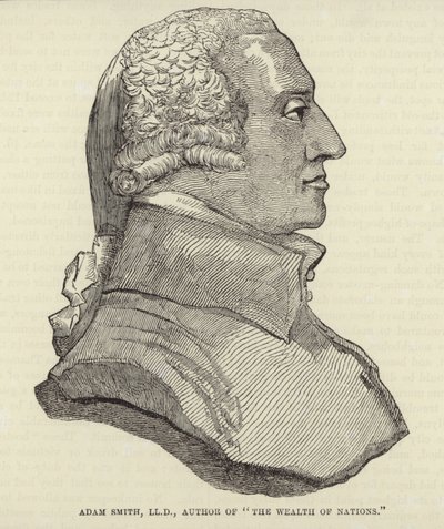 Porträt von Adam Smith von English School