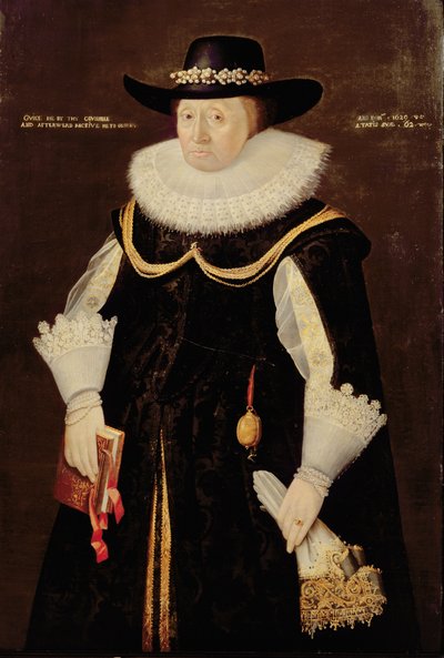 Porträt einer Dame, 1629 von English School