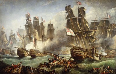 Die Schlacht von Trafalgar von English School