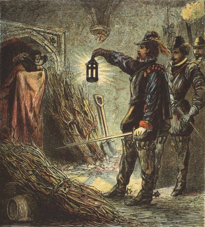 Die Gefangennahme von Guy Fawkes, veröffentlicht 1890 von English School