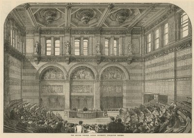 Der Hörsaal, London University, Burlington Gardens von English School