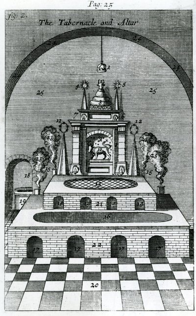 Das Tabernakel und der Altar (Stich) von English School