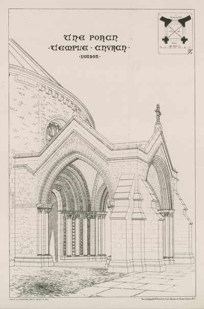 Die Vorhalle der Temple Church von English School