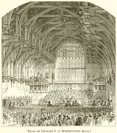 Prozess von Karl I. in der Westminster Hall von English School