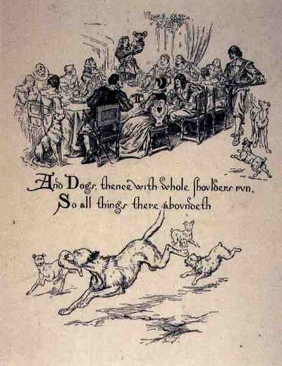 Tudor-Weihnachtsfeiern, viktorianisch von English School