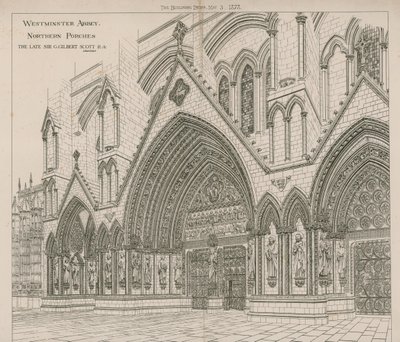 Nördliche Portale der Westminster Abbey von English School