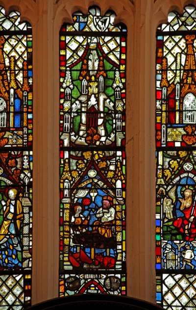 Fenster EW mit der Geburt Christi von English School