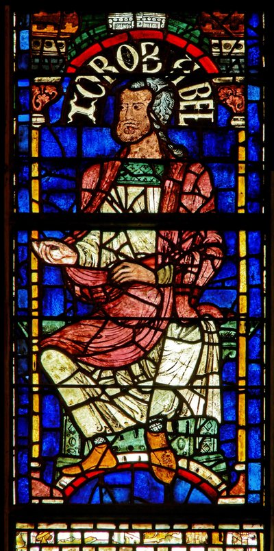 Fenster, das eine genealogische Figur zeigt: Serubbabel von English School