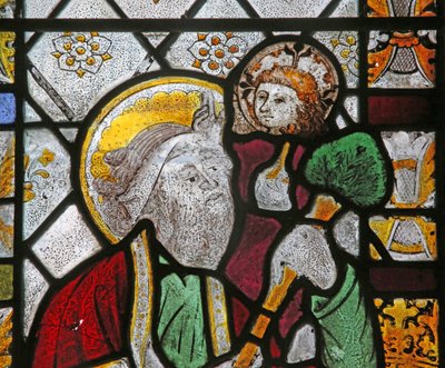 Fenster n5 mit Darstellung von St. Christophorus von English School