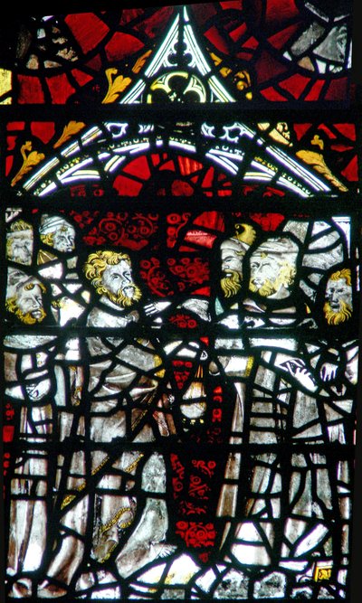 Fenster w3, Judas erhält das Silber darstellend von English School