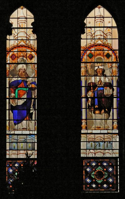 Fenster w75 mit Abraham und König Salomo von English School