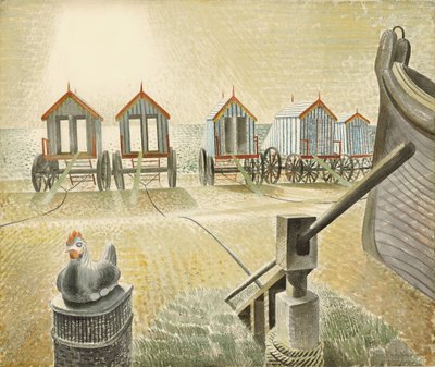 Aldeburgh Badehäuser, 1938 von Eric Ravilious