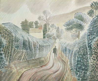 Nasser Nachmittag, 1928 von Eric Ravilious