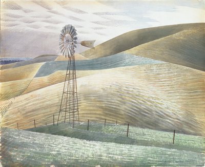 Windmühle, 1934 von Eric Ravilious