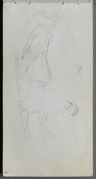 Skizzenbuch, Seite 05: Figurenstudie von Ernest Meissonier