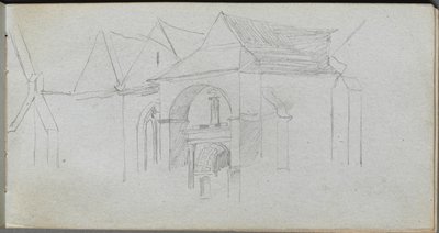 Skizzenbuch, Seite 22: Architekturstudie von Jean Louis Ernest Meissonier