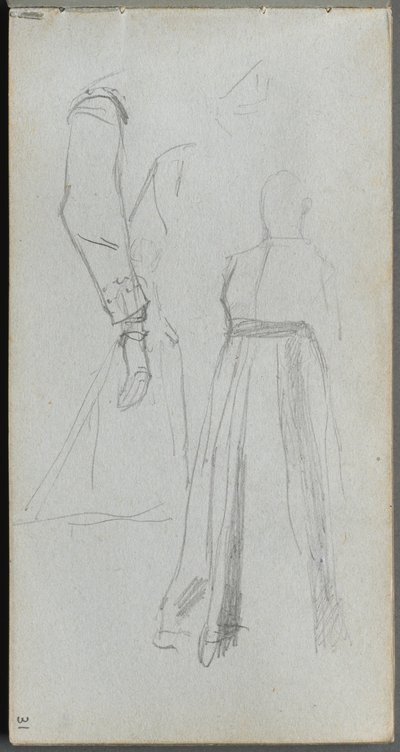 Skizzenbuch, Seite 31: Figurenstudie von Ernest Meissonier